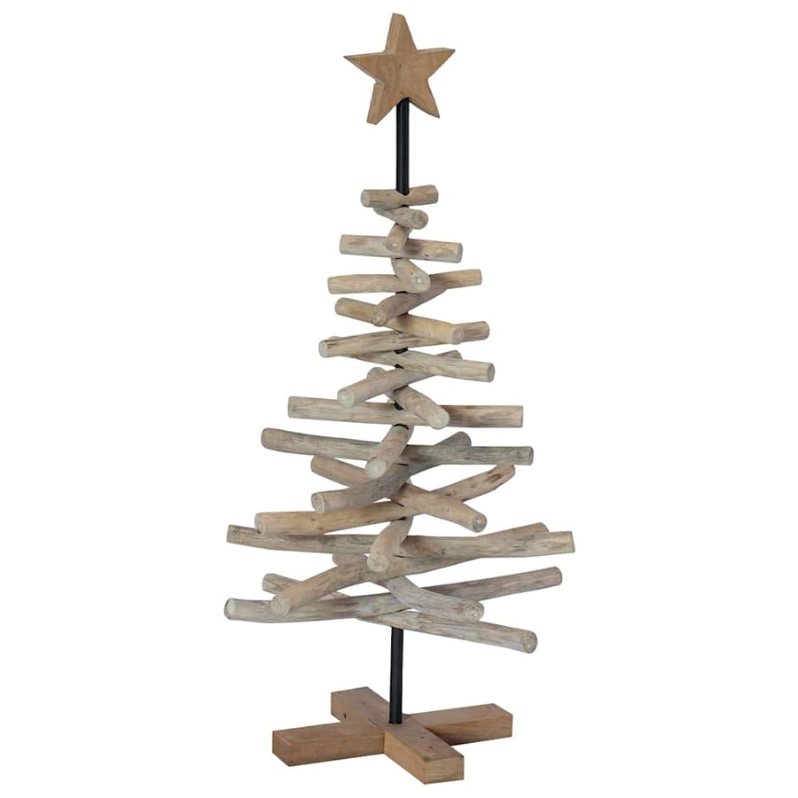 Kerstboom Met Standaard Bruin 90 Cm Massief Teakhout