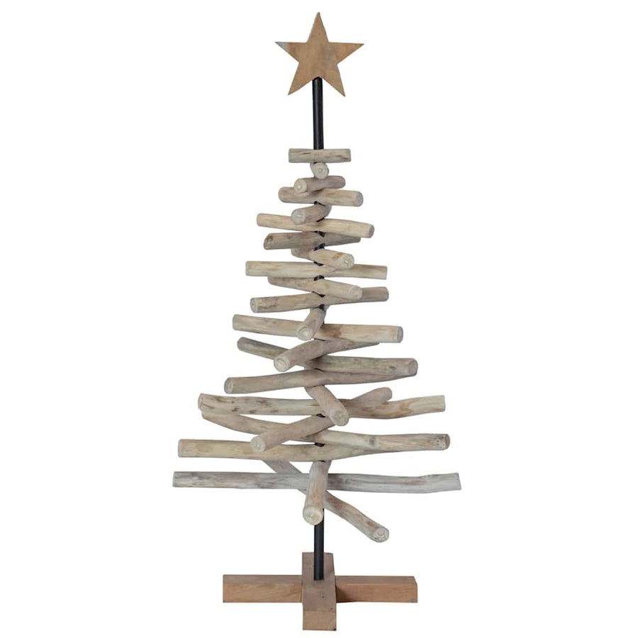 Kerstboom Met Standaard Bruin 90 Cm Massief Teakhout