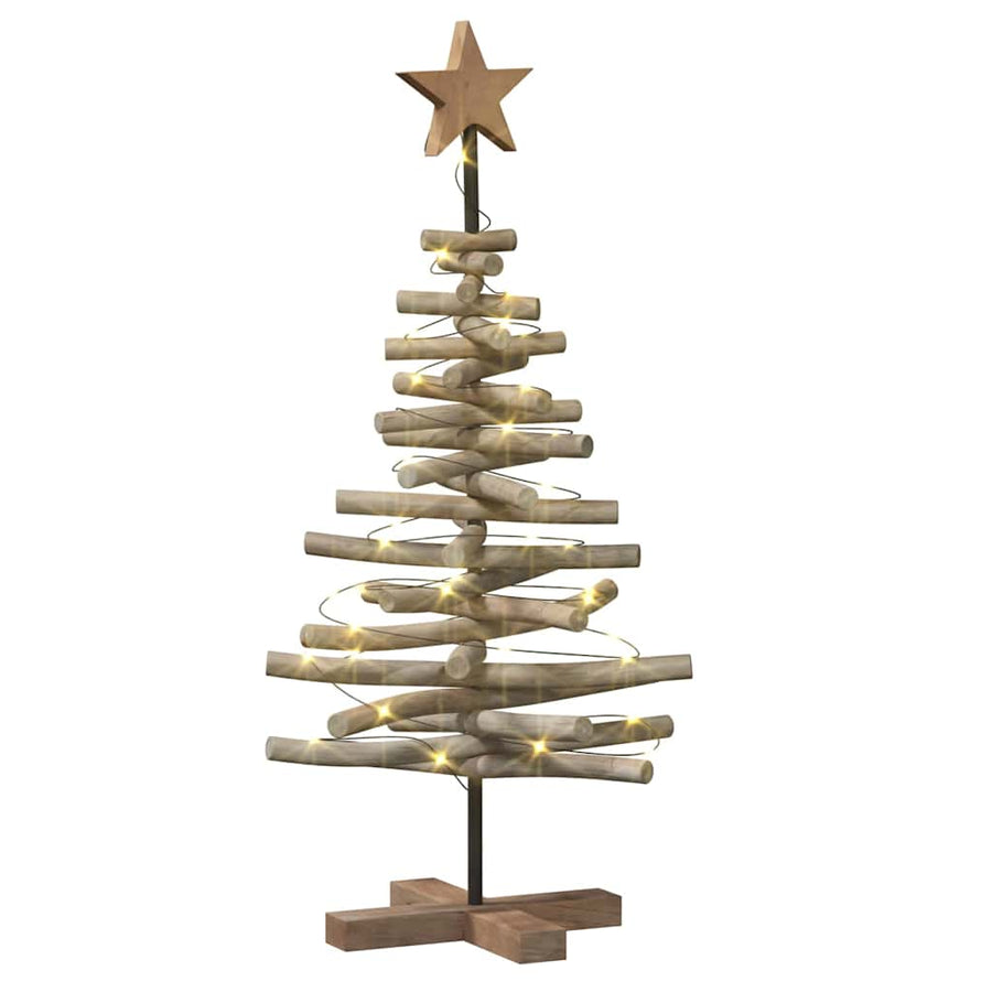 Kerstboom Met Standaard Bruin 90 Cm Massief Teakhout