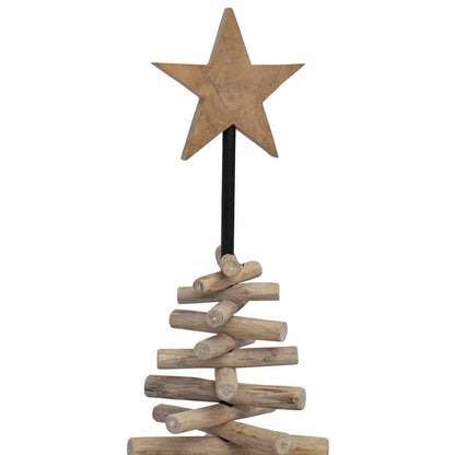 Kerstboom Met Standaard Bruin 120 Cm Massief Teakhout