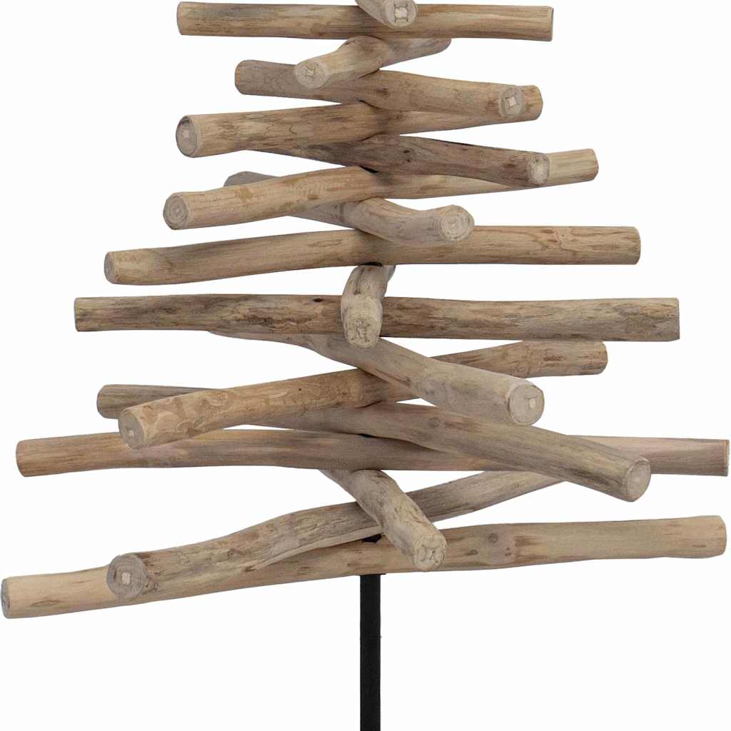 Kerstboom Met Standaard Bruin 120 Cm Massief Teakhout