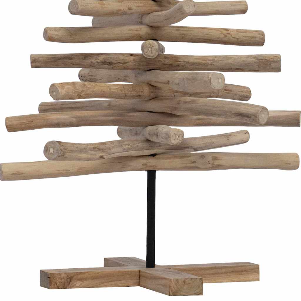 Kerstboom Met Standaard Bruin 120 Cm Massief Teakhout