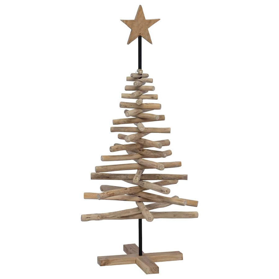 Kerstboom Met Standaard Bruin 120 Cm Massief Teakhout