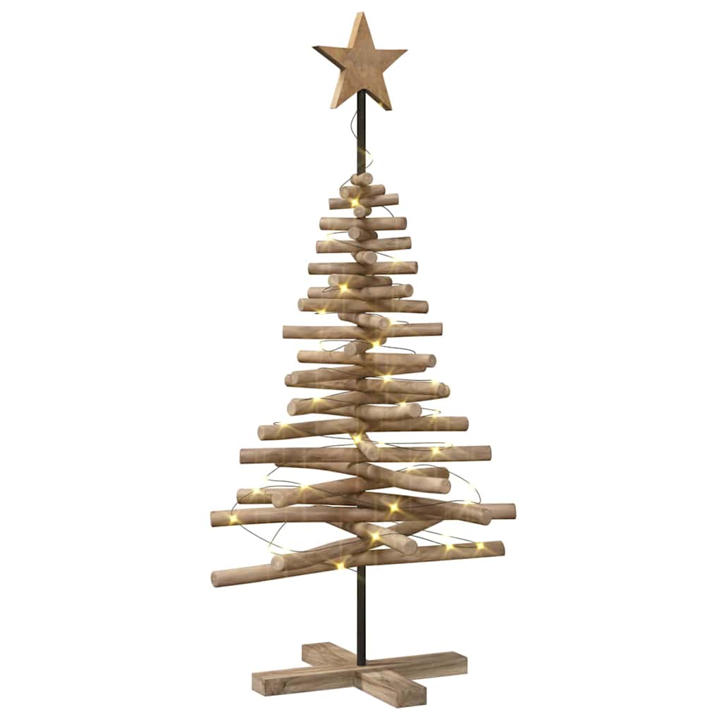 Kerstboom Met Standaard Bruin 120 Cm Massief Teakhout