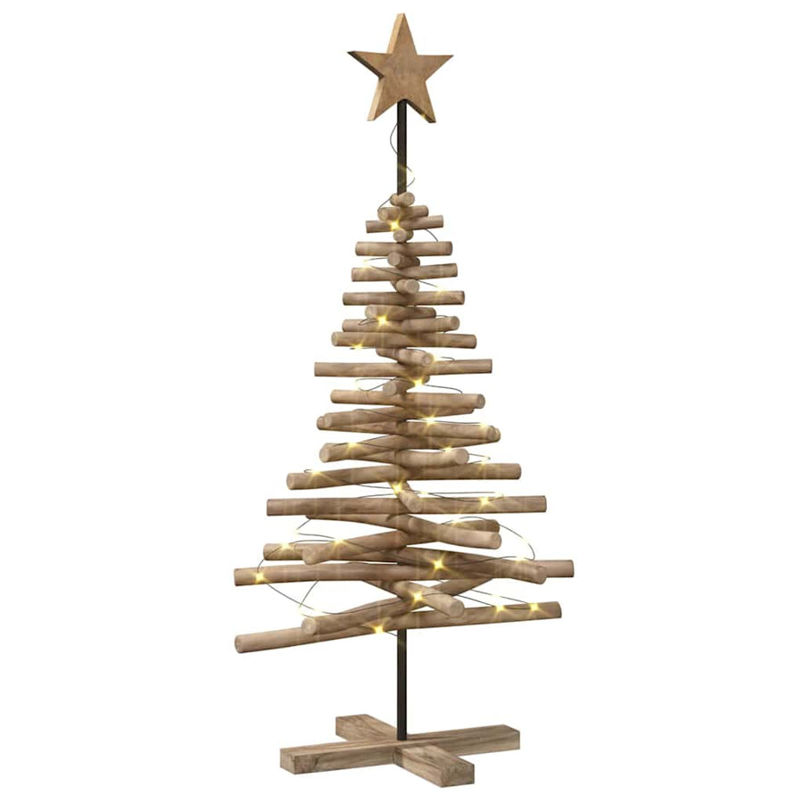 Kerstboom Met Standaard Bruin 120 Cm Massief Teakhout