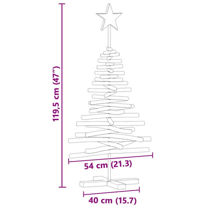 Kerstboom Met Standaard Bruin 120 Cm Massief Teakhout