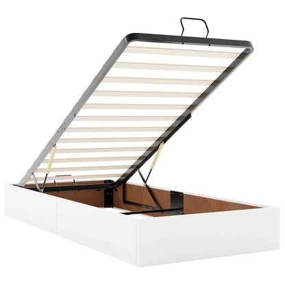 Bedframe met matras Zuiverwit 80 x 200 cm Kunstleer