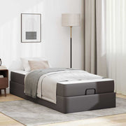 Bedframe met matras 80x200 cm grijs PVC