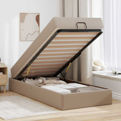 Bedframe met matras Anders 2 st Tan PVC