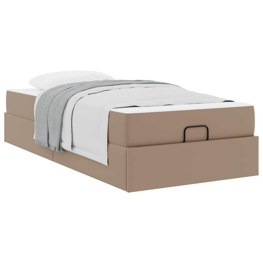 Bedframe met matras Anders 2 st Tan PVC