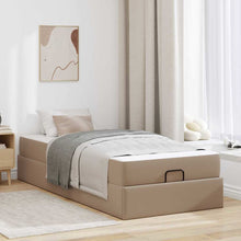Bedframe met matras met matras Cappuccino 90 x 190 cm Kunstleer