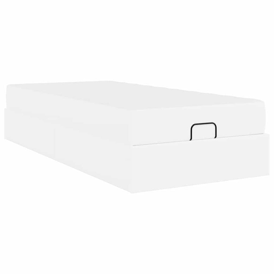 Bedframe met matras Anders Zuiverwit 90 x 200 cm Kunstleer