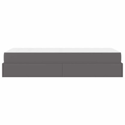 Bedframe met matras Anders Grijs 90 x 200 cm Kunstleer