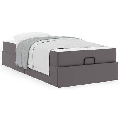 Bedframe met matras Anders Grijs 90 x 200 cm Kunstleer