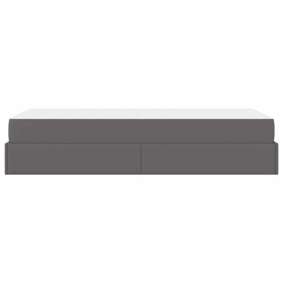 Bedframe met matras Anders Grijs 100 x 200 cm Kunstleer