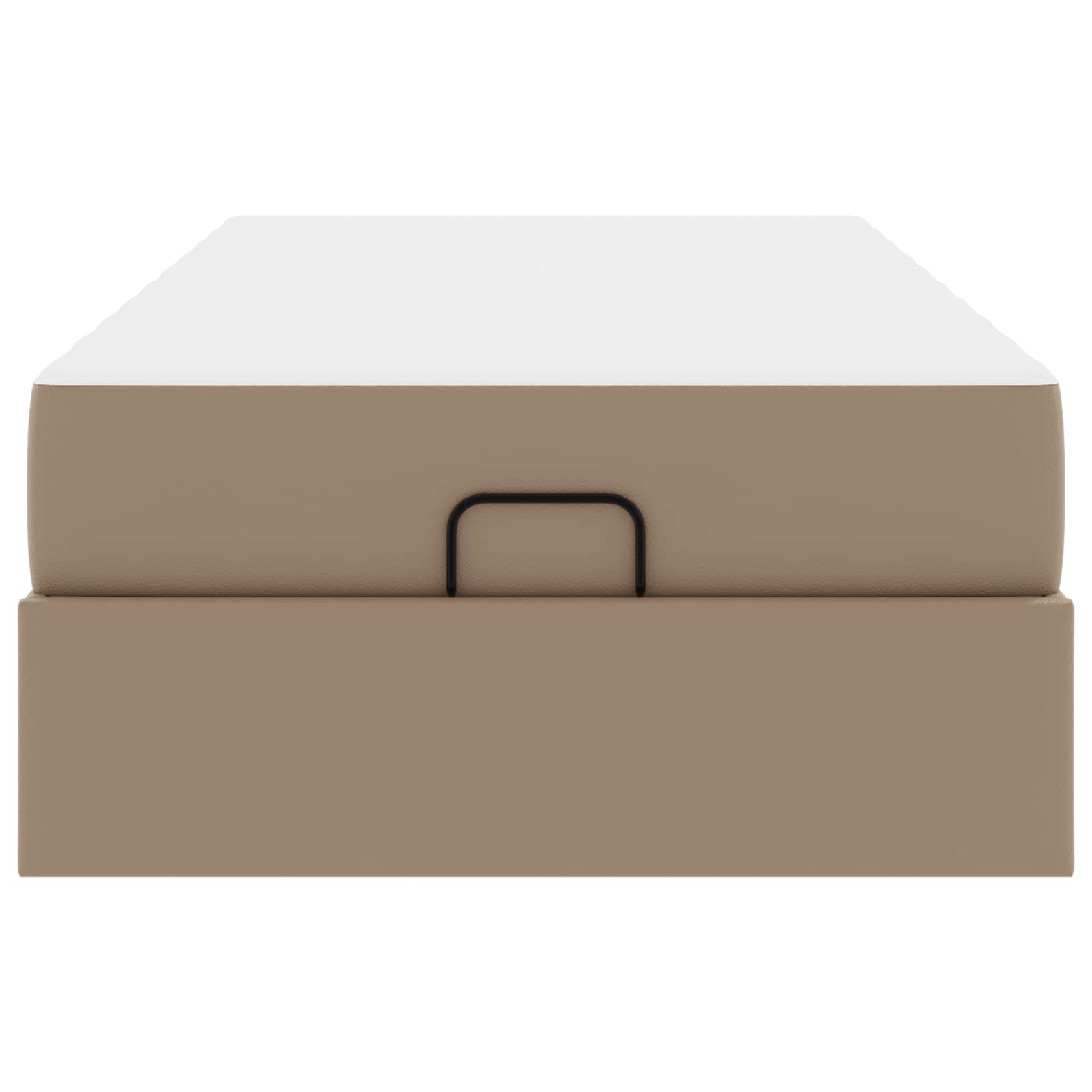 Bedframe met matras met matras 2 pcs Tan PVC