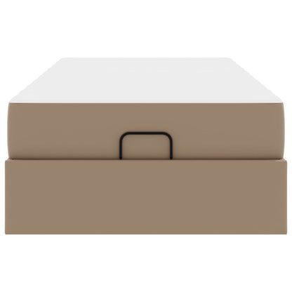 Bedframe met matras met matras 2 pcs Tan PVC