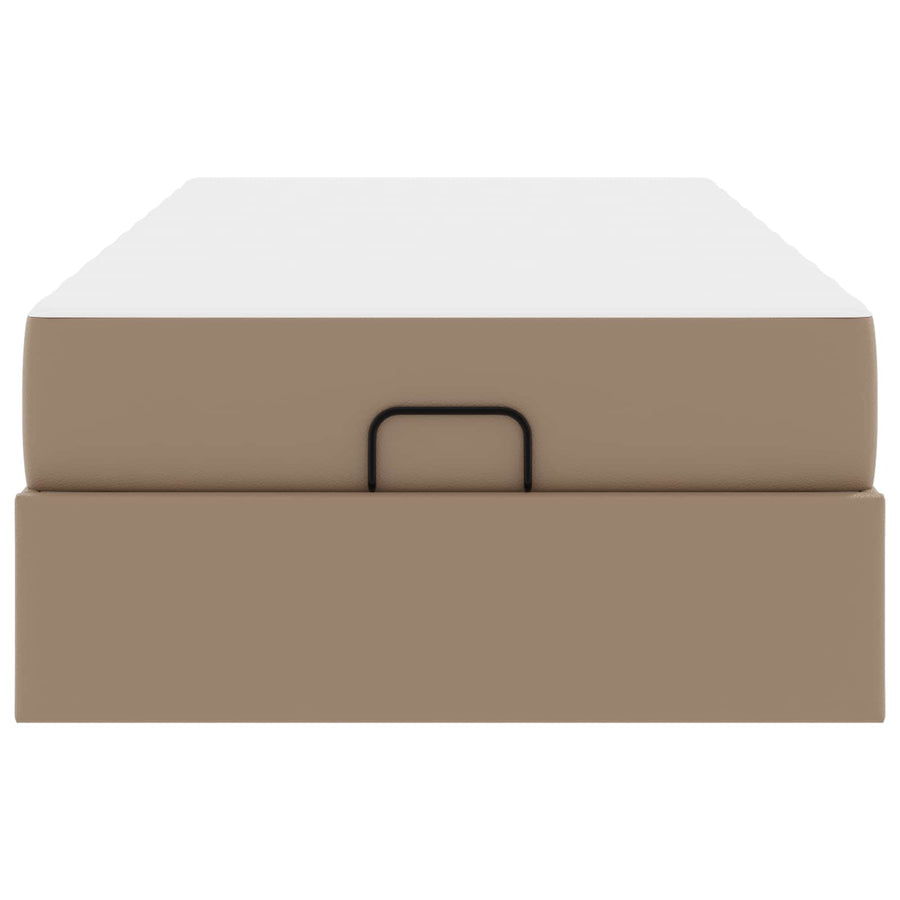 Bedframe met matras met matras 2 pcs Tan PVC