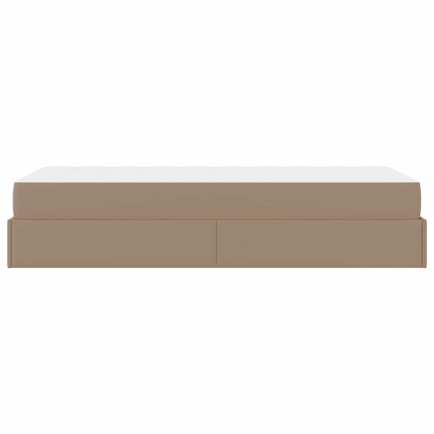 Bedframe met matras met matras 2 pcs Tan PVC