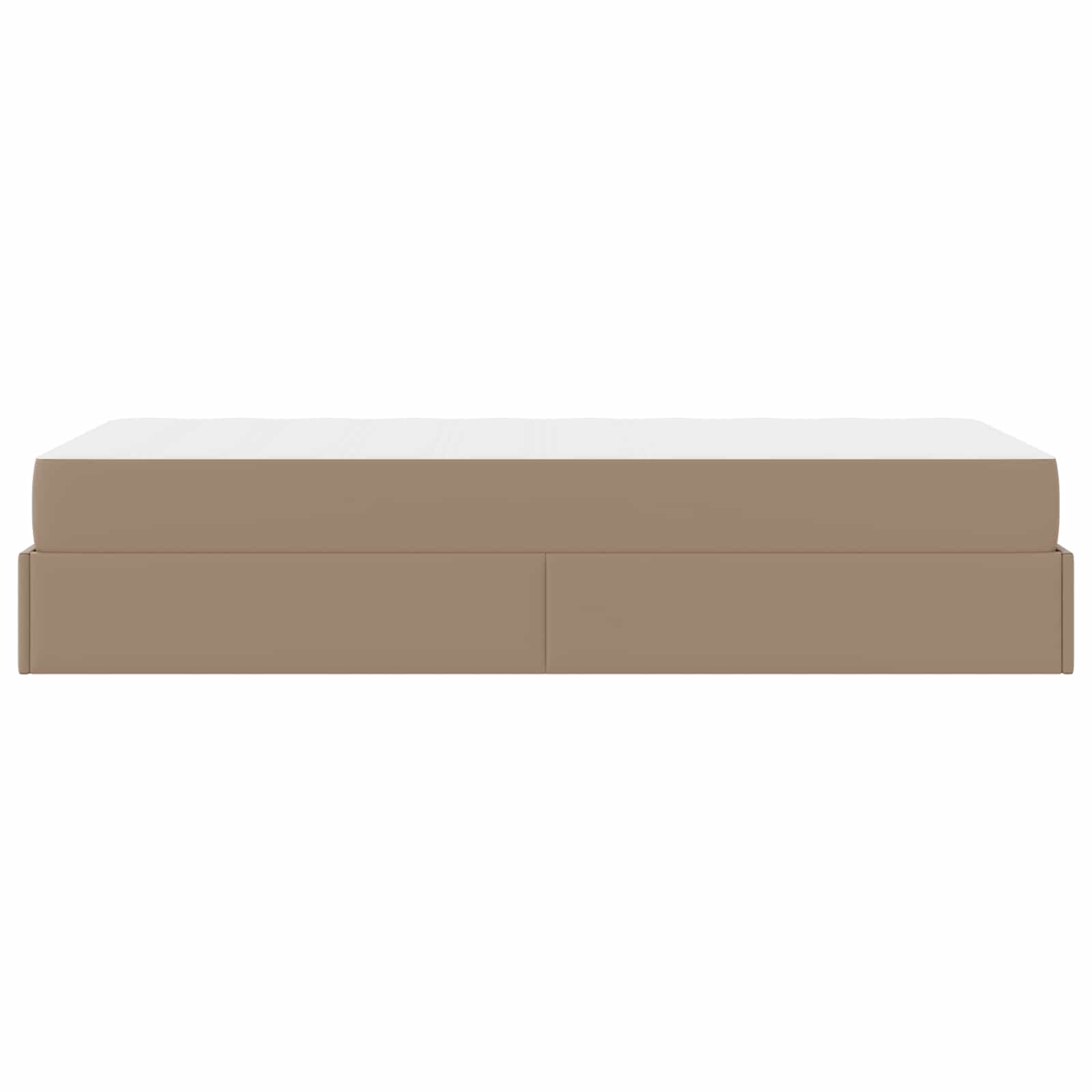 Bedframe met matras met matras 2 pcs Tan PVC