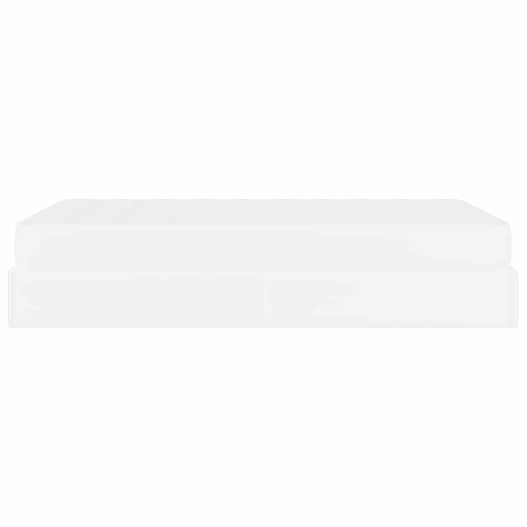 Bedframe met matras met matras Zuiverwit 120 x 190 cm Kunstleer