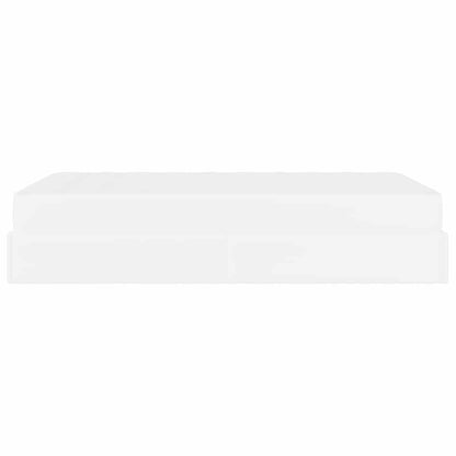 Bedframe met matras met matras Zuiverwit 120 x 190 cm Kunstleer