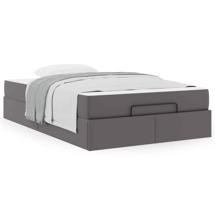 Bedframe met matras Anders Grijs 120 x 200 cm Kunstleer