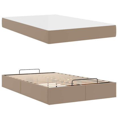 Bedframe met matras Cappuccino 120 x 200 cm Kunstleer
