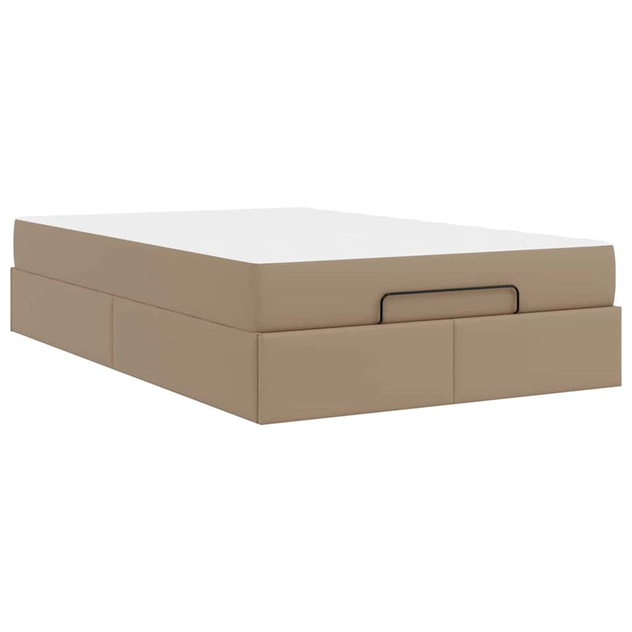 Bedframe met matras Cappuccino 120 x 200 cm Kunstleer