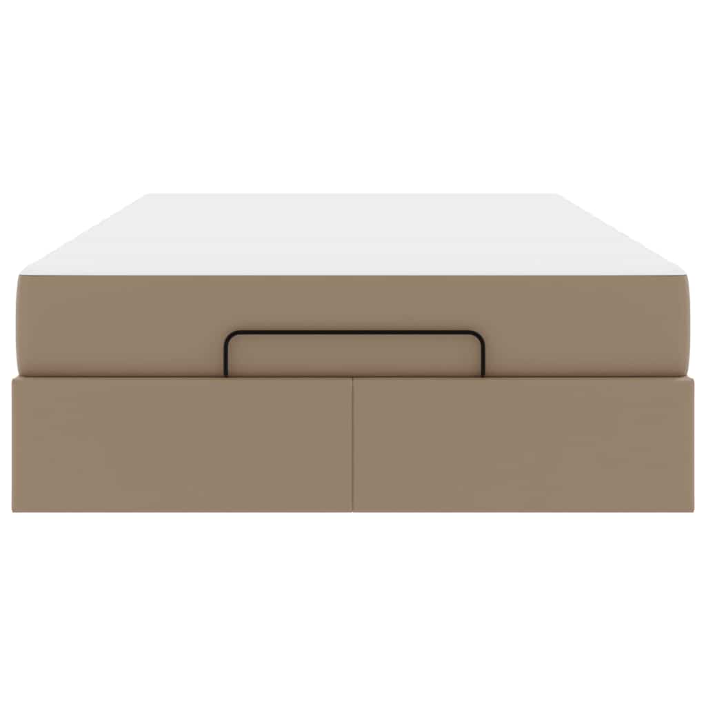 Bedframe met matras Cappuccino 120 x 200 cm Kunstleer