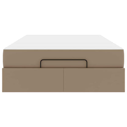 Bedframe met matras Cappuccino 120 x 200 cm Kunstleer