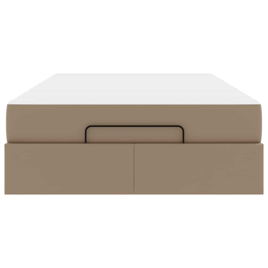 Bedframe met matras Cappuccino 120 x 200 cm Kunstleer
