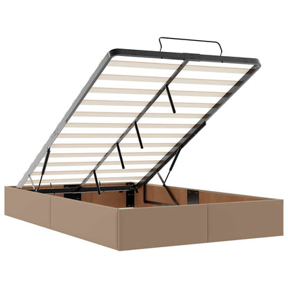 Bedframe met matras Cappuccino 120 x 200 cm Kunstleer