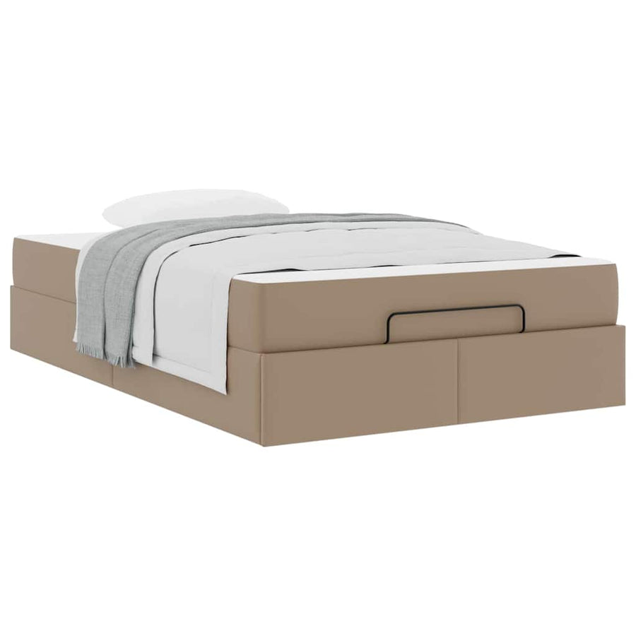 Bedframe met matras Cappuccino 120 x 200 cm Kunstleer