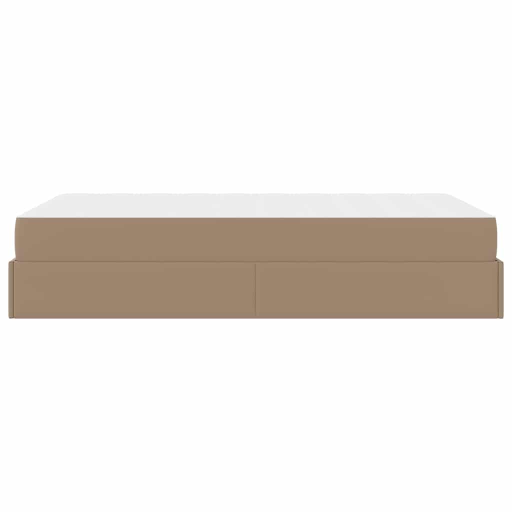 Bedframe met matras Cappuccino 120 x 200 cm Kunstleer