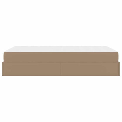 Bedframe met matras Cappuccino 120 x 200 cm Kunstleer