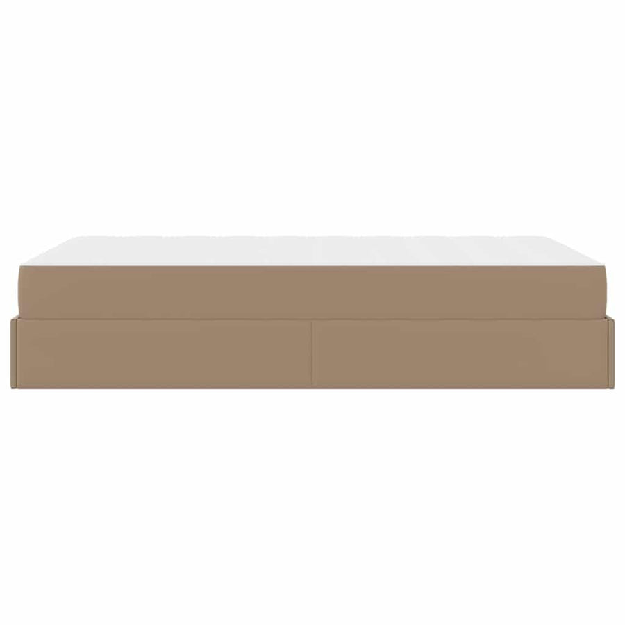 Bedframe met matras Cappuccino 120 x 200 cm Kunstleer