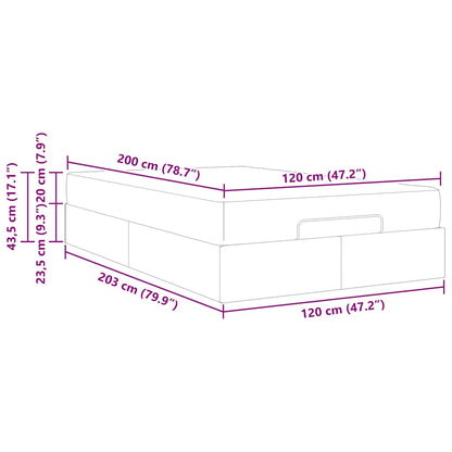 Bedframe met matras Cappuccino 120 x 200 cm Kunstleer