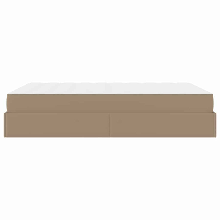 Bedframe met matras Cappuccino 140 x 190 cm Kunstleer