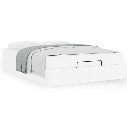 Bedframe met matras Anders Zuiverwit 140 x 200 cm Kunstleer