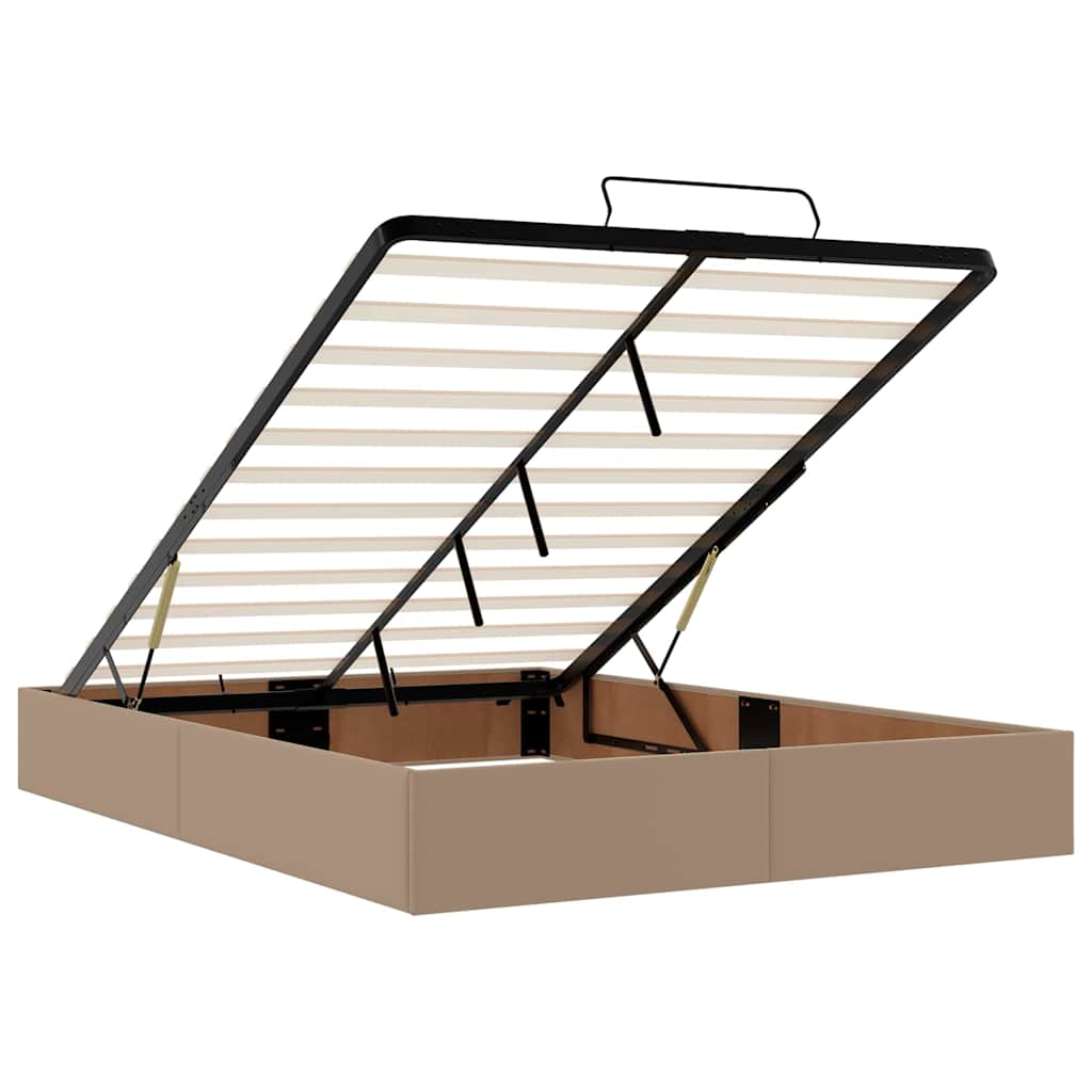 Bedframe met matras Cappuccino 140 x 200 cm Kunstleer