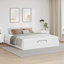 Bedframe met matras Anders Zuiverwit 160 x 200 cm Kunstleer