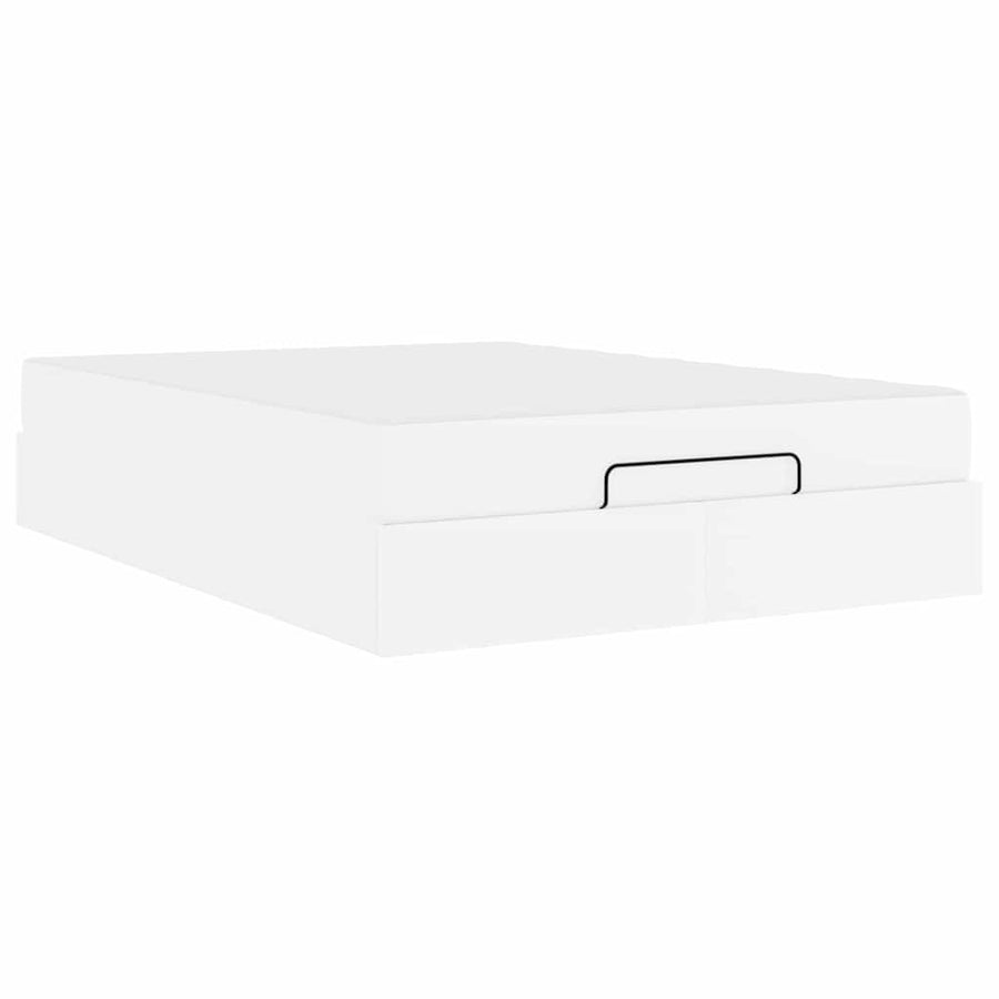 Bedframe met matras Anders Zuiverwit 160 x 200 cm Kunstleer