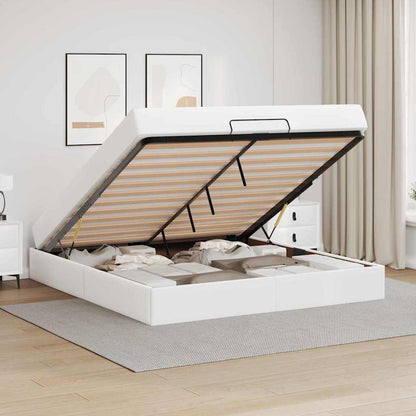 Bedframe met matras Anders Zuiverwit 180 x 200 cm Kunstleer