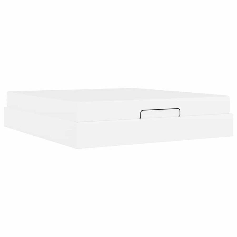 Bedframe met matras Anders Zuiverwit 180 x 200 cm Kunstleer