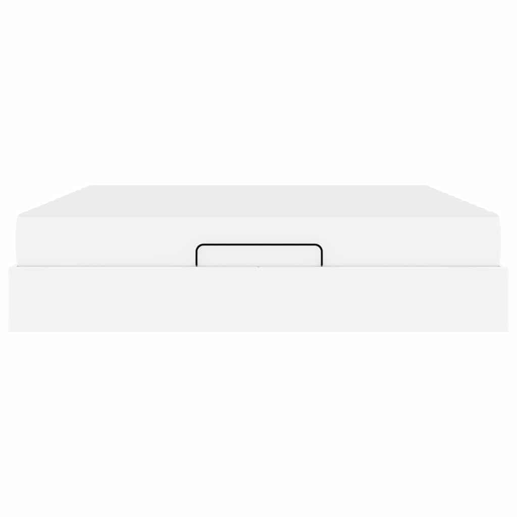 Bedframe met matras Anders Zuiverwit 180 x 200 cm Kunstleer
