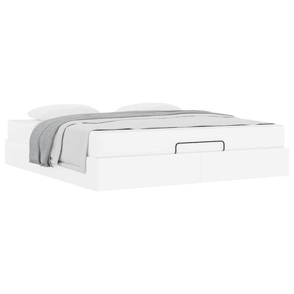 Bedframe met matras Anders Zuiverwit 180 x 200 cm Kunstleer