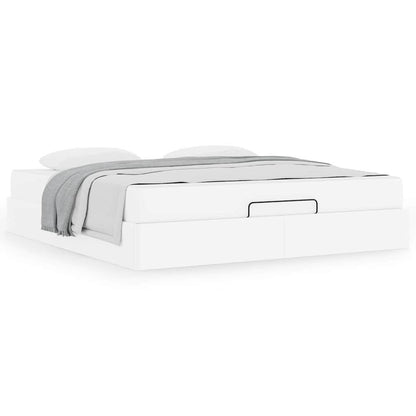 Bedframe met matras Anders Zuiverwit 180 x 200 cm Kunstleer