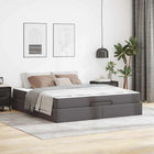 Bedframe 180x200 cm grijs kunstleer met opbergruimte