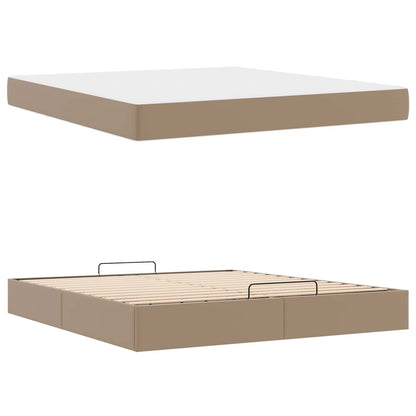 Bedframe met matras Anders 2 st Tan PVC